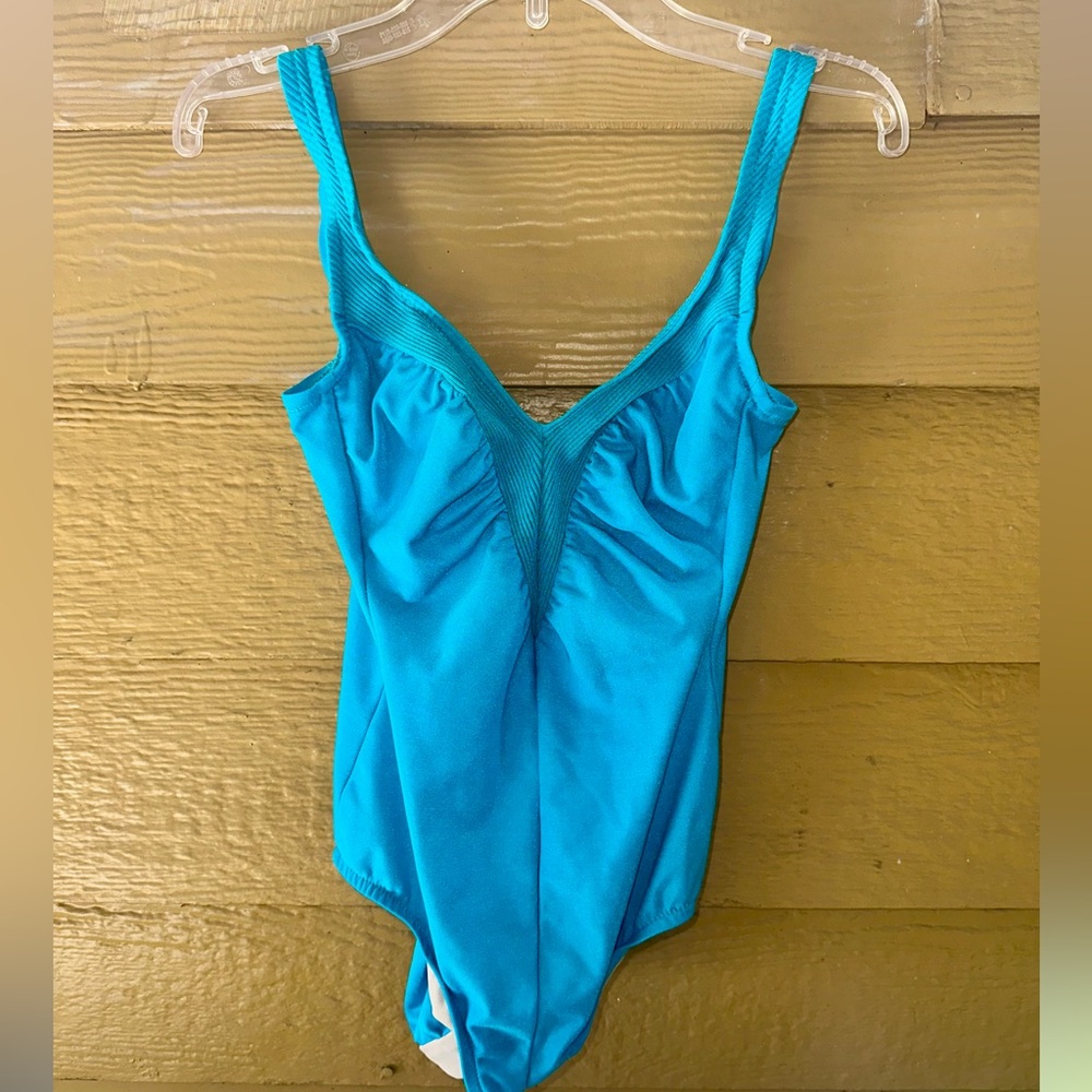Vintage 1960s One-Piece Swimsuit in Turquoise Blue
